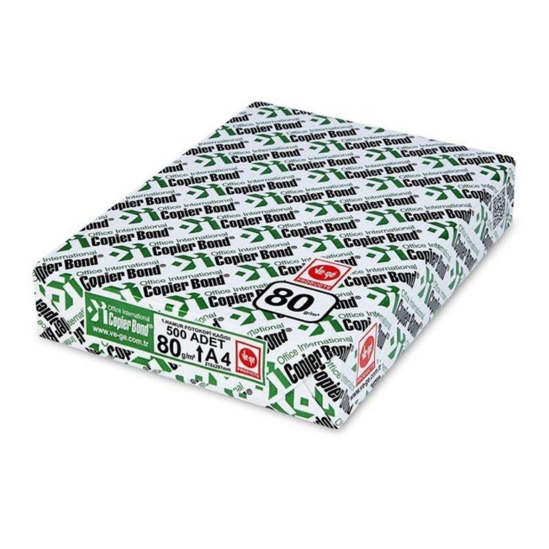 K　A4製版 2版分 Copier Bond K380A-4 A4 Fotokopi Kağıdı, 210x297x500, 500 Yaprak